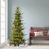Puleo 7.5' Pre-Lit Artificial Slim Hillside Spruce Tree - 3 of 4