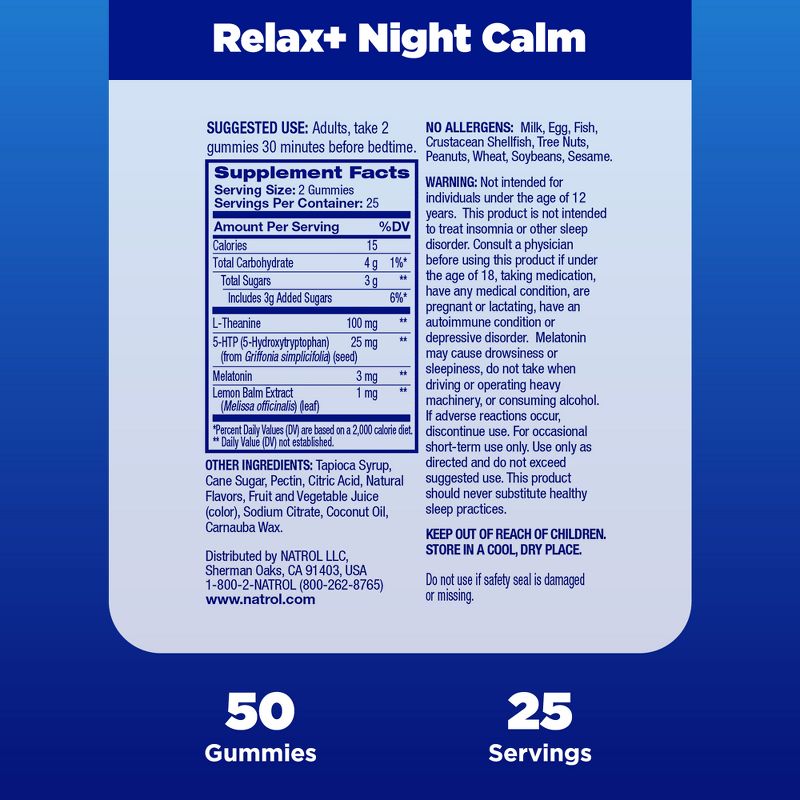 Natrol Relax + Night Calm Gummies - Berry - 50ct, 6 of 10