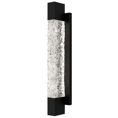 Solace Integrated LED Matte Black Outdoor Wall Lantern