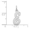Black Bow Jewelry 14k White Gold, Madison Collection, Medium Script Initial Pendant A-W - 4 of 4