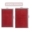 Luxury Reversible Bathroom Rugs Set, Washable Rug, Soft Cotton Extra Soft and Absorbent bath Rug, Non-Slip Bath Mat Set, 2 Pcs Set(M+L), Red - 3 of 4