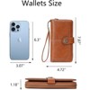 FATMOON Leather Wallets for Women - Large Capacity with Detachable Wrist Strap, Perfect for Travel, Shopping & Daily Use - 3 of 4