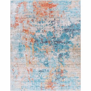 Hauteloom Stalling Rust&Blue Contemporary Rug - 1 of 4