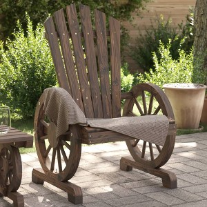 vidaXL Patio Adirondack Chair Solid Wood Fir - 1 of 4