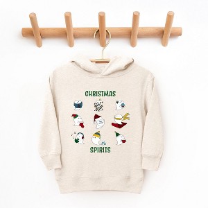 The Juniper Shop Christmas Spirits Green Words Toddler Graphic Hoodie - 1 of 3
