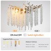 DOMETOUR 24 Modern Gold Pendant Light with Cascading Crystals, for Living Room, Dining Room, Foyer, High-End Decorative Fixture (No Bulb) - 4 of 4