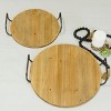 VIP Wood 17 in. Brown Round Trays Set of 2 - 3 of 4