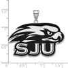 Black Bow Jewelry Sterling Silver St Joseph's Hawks NCAA Extra Large Pendant - 2 of 3