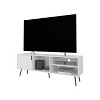 Vynxaria Contemporary TV Stand with Multi-Storage, White, 63"W x 15.7"D x 22.8"H - 4 of 4
