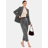EXLURA Women's Business Blazer and High Elastic Waist Pant Suit Set Loose Fit Casual Fall Winter 2 Piece Suits for Work - 3 of 4