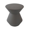 Lyngins Modern Terrazzo-Style Outdoor Side Table, Multi-Use Patio End Table & Garden Stool, Hourglass-inspired Geometric Design Garden Conner Table - 2 of 4