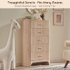 5 Drawer Tall Dresser for Bedroom, 47.8"" Tall Drawers with Gold Handles, Curved Profile, Wood Storage Dressers Organizer for Living Room - 2 of 4