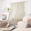 Deconovo Stripe Sheer Curtains, 2 Panels, Grommet Top, W52 x L63 - 4 of 4