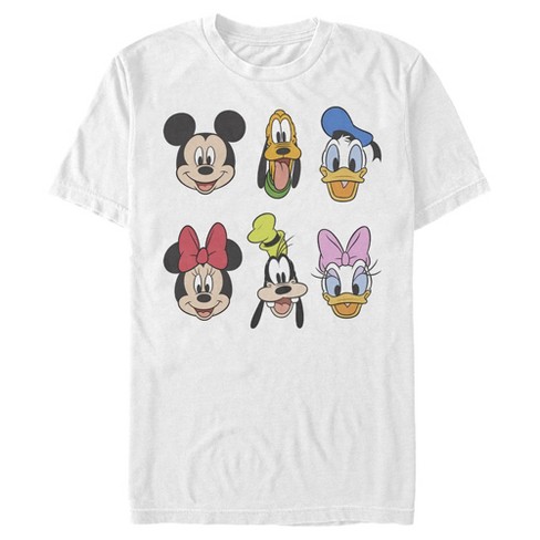 Men's Mickey & Friends Group Portraits T-shirt - White - Medium : Target