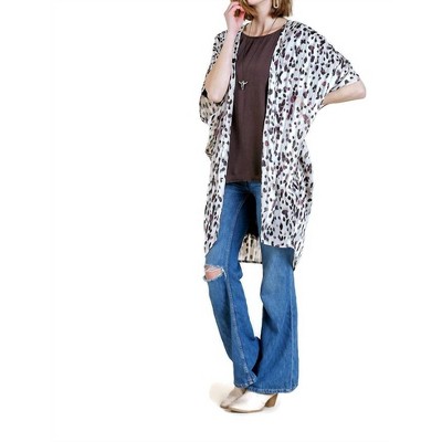 Women's Animal Print Cocoon Duster - umgee