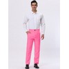 Lars Amadeus Men's Flat Front Straight Fit Solid Color Wedding Prom Dress Pants - 3 of 4