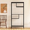 Modern Storage Shelf with 4 Compartments & Metal Legs, Freestanding Organizer,Book Shelves Display Shelves - 4 of 4