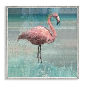Stupell Industries Layered Flamingo Bird Portrait, 24" x 24" - 1 of 4