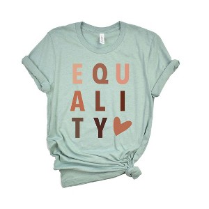 Simply Sage Market Women's Equality Heart Short Sleeve Graphic Tee - 1 of 3