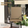 Aghana Digitals 2-Pack Outdoor Swivel Bar Stools with Arms, 360° Rotation, Breathable Mesh, Steel - 4 of 4
