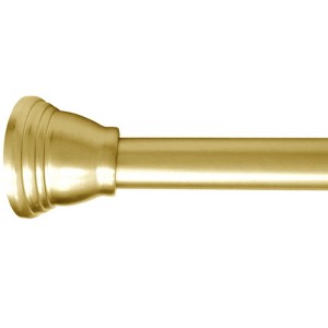 Home Mart Goods Gold Metal Shower Curtain Tension Rod Rust Resistant Non-Slip - 42"-72" - 1 of 1