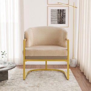 Christopher Knight Home Kaelis Modern Faux Fur Upholstered Accent Chair - 1 of 4