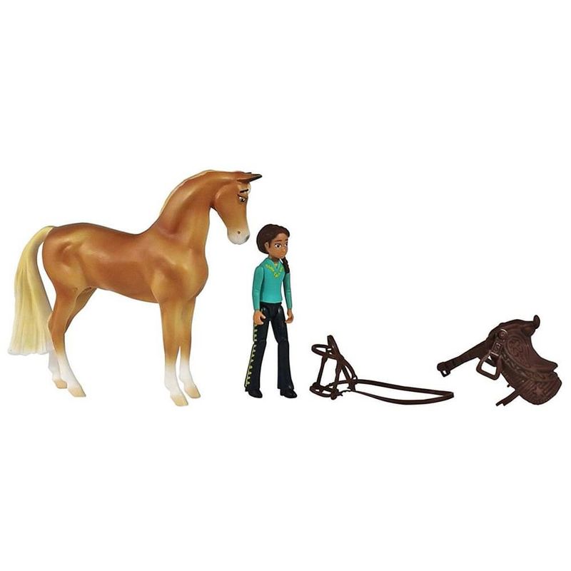 Breyer Animal Creations Breyer Spirit Riding Free Chica Linda & Prudence Small Horse & Doll Set, 1 of 3