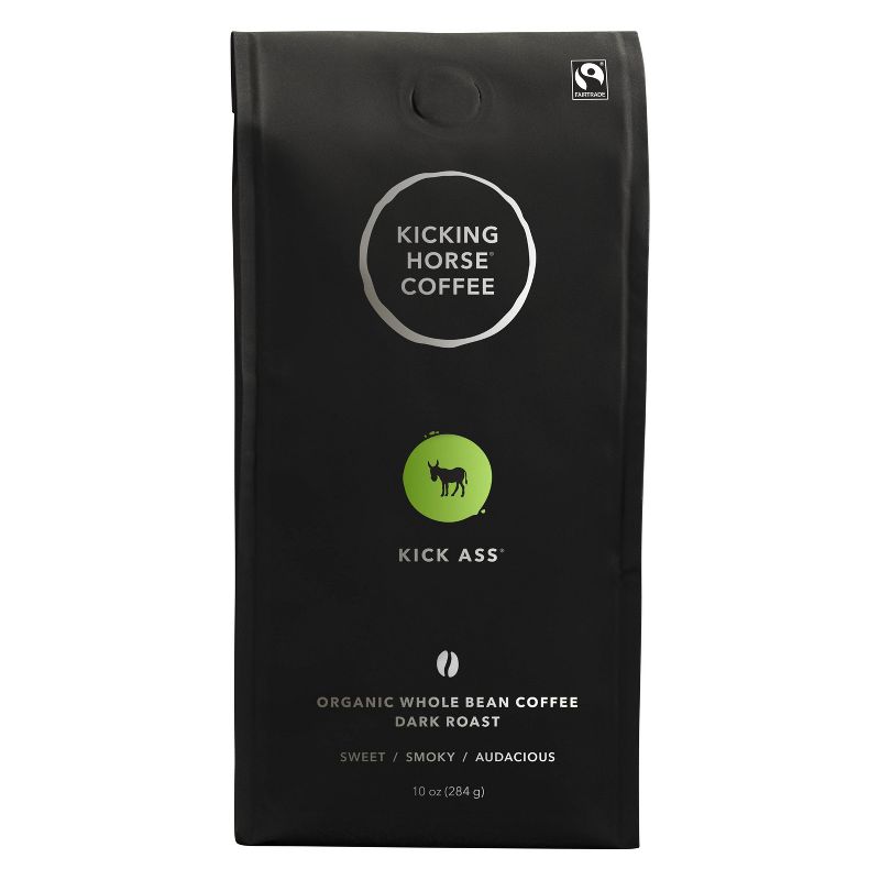 Kicking Horse Coffee Kick *** Dark Roast Fair Trade Certified Organic Whole Bean Coffee - 10oz, 1 of 9