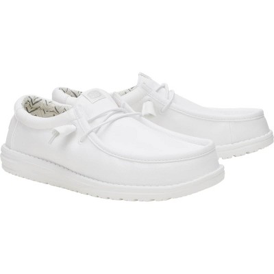 HEYDUDE Men Wally Stretch Canvas Wide , White/White, Wide 10 — фото 2