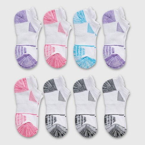 Hanes Premium Women's 6pk Cushioned Low Cut Socks - Black 5-9