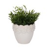 Ceramic Flower Pot for Indoor & Outdoor Plants - Modern Plant Pot for Home, Office, or Garden - Drainage Hole for Healthy Growth - 5" Ivory & Tan - 2 of 4