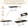 Whisen Traditional 6-Piece Trestle Extendable Dining Table Set with 4 Dining Chairs and Bench - 4 of 4