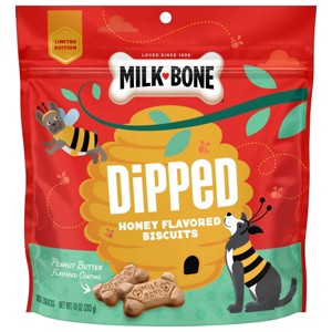 Milk-Bone Peanut Butter Flavor Dipped Crunchy Dog Treat Biscuit - 10oz - 1 of 4