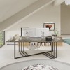 FUFU&GAGA Grey Dining Woring Desk Conference Table - 3 of 4