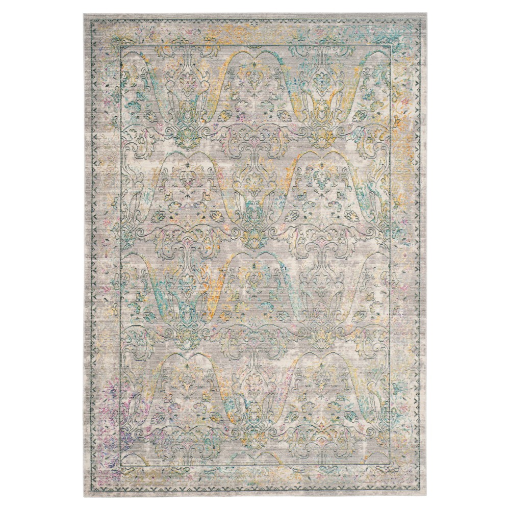 6'x9' Mae Loomed Rug Gray/Multi - Safavieh