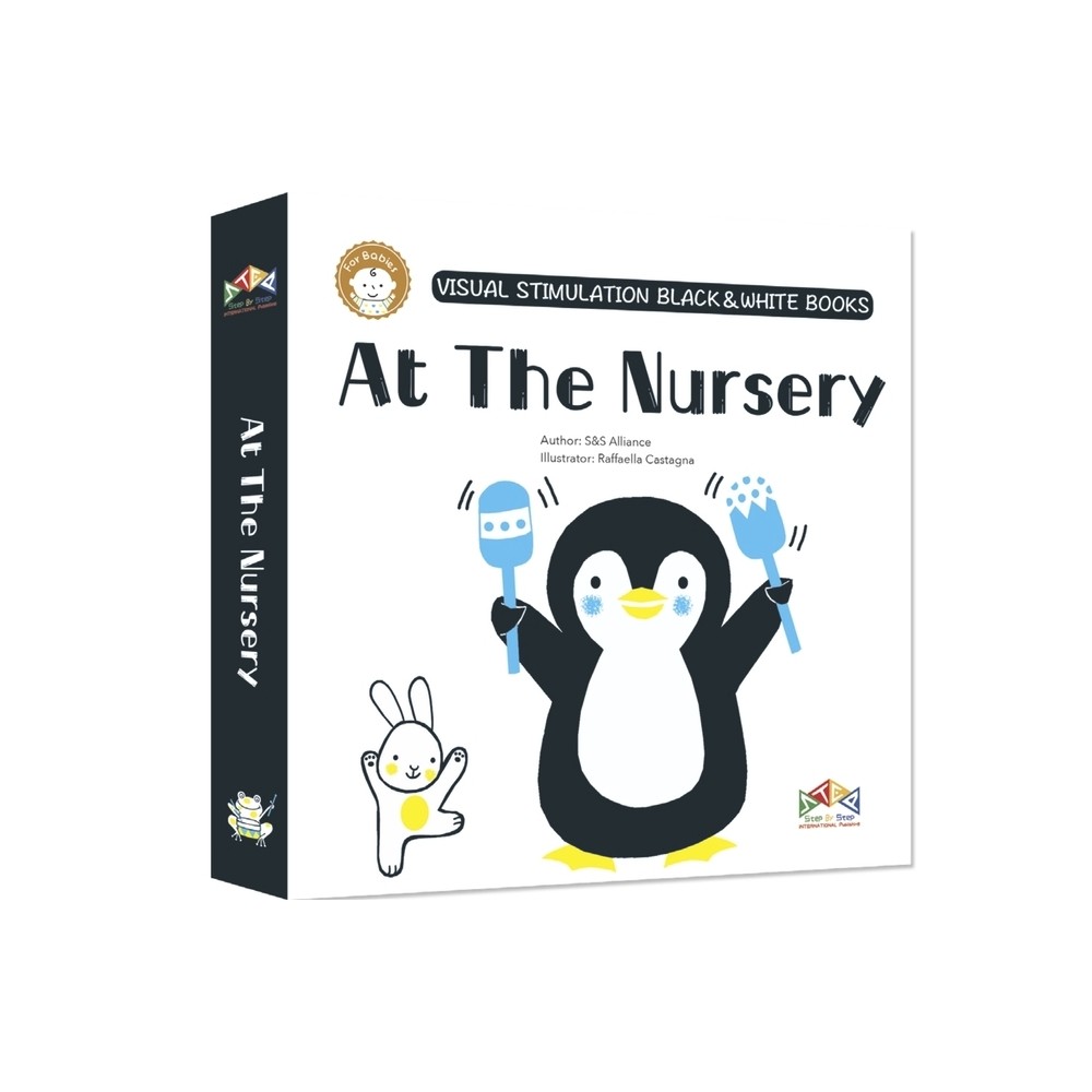 At the Nursery - (Black & White Books) by S&s Alliance (Board Book)