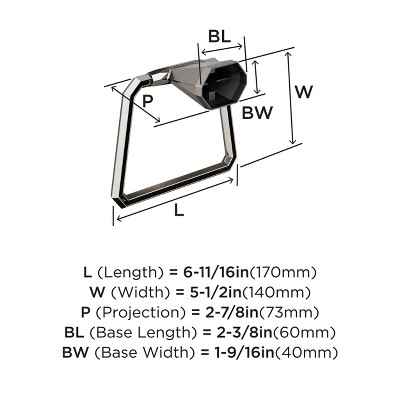 St. Vincent Brushed Nickel Geometric Wall Mounted Towel Ring