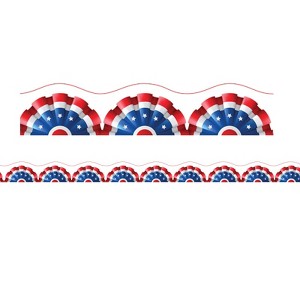 Charles Leonard Magnetic Scallop Borders/Trims, 1.5" x 24", Patriotic Theme, Pack of 12 (Pack of 2) - 1 of 1