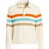 Lands' End Men's Long Sleeve Cotton Rugby Sweater Polo - 3 of 3