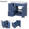36" Bathroom Vanity with Sink,Bathroom Storage Cabinet with 2 Door,2 Different Depths Drawers,Adjustable Storage Shelf (without Faucet) - 3 of 4
