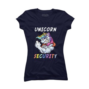 Junior's Design By Humans Halloween Dad Mom Daughter Adult Costume - Unicorn Security By MINHMINH T-Shirt - 1 of 3