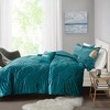 Sapphtopaz Blush Crushed Velvet Comforter Set Duvet Cover Set, Diamond Quilted Bedding Set with Throw Pillows, Machine Washable - 4 of 4