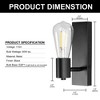 DORESshop 1-Light Modern Minimalist Style Black Lamp Head Indoor Wall Lamp - 4 of 4
