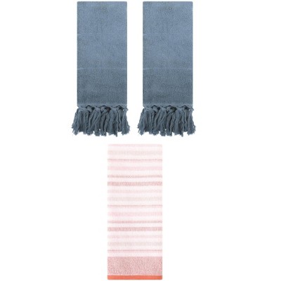 REGALWOVEN 3 Packs Cotton Absorbent Soft Hand Towels for Bathroom