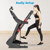 Portable Folding Treadmill 4.5 HP, 300 lbs Capacity, 15% Auto Incline, 70+ Programs, APP Control, HiFi Speakers, iPad Holder - 3 of 4