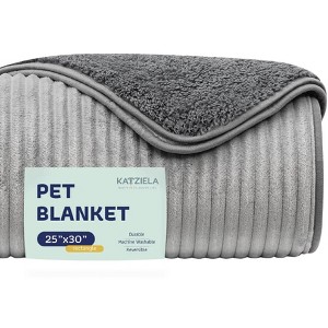 Premium Soft Dog Cat Waterproof Soft Fleece Washable Reversible Blanket - 1 of 4