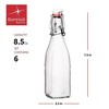 Bormioli Rocco 8.5oz Swing Bottle (Set of 6) - Reusable Glass Bottles with Airtight Leakproof Swing Tops, BPA-Free Office Water Bottle - 2 of 4