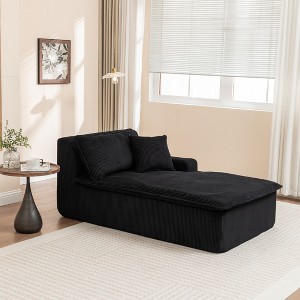 Upholstered Chaise Lounge Sleeper Sofa Bed Couch Sleeper Chair Single Sofa Lazy Sofa Accent Chair - ModernLuxe - 1 of 4