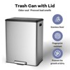 Kitchen Dual Trash Can , 16 Gallon Stainless Steel Trash Can, 60 Liter, Removable Inner Bin , Suitable for Home, Office, Business - 3 of 4