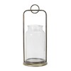 Antique Metal Candle Holder with Glass Jar (Set of 2) - 2 of 3